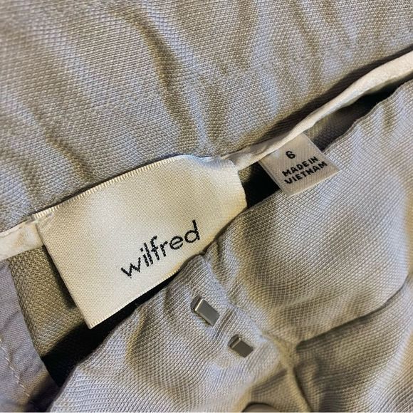 Wilfred Allant Pant Cropped linen pant soft grey size US 6 Aritzia - Picture 7 of 13